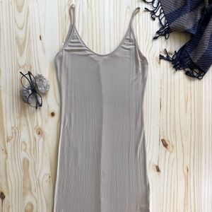 Nude bodycon dress